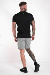 REFLECTIVE PRINT GYM TEE - BLACK