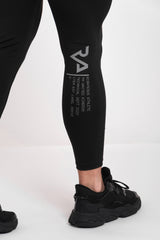 TECHNICAL PRINT LEGGING -  BLACK