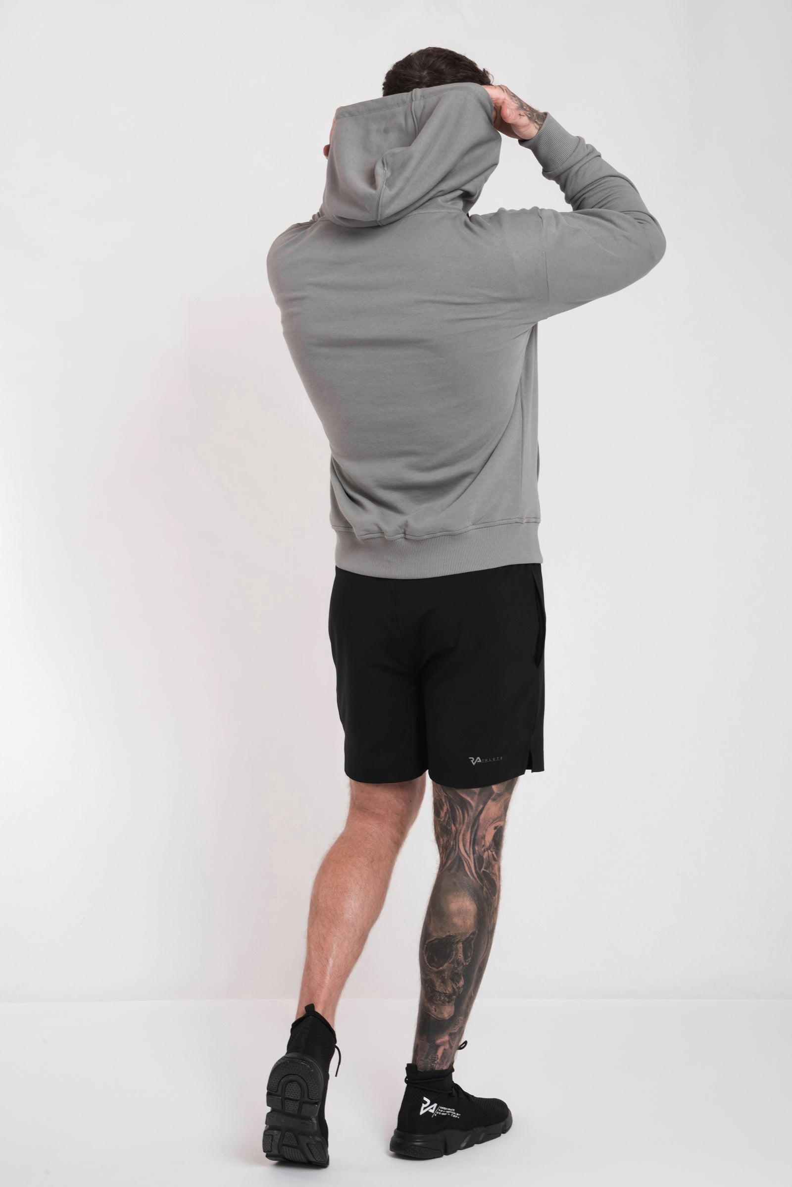 TECHNICAL PRINT QUART ZIP HOODIE - GARGOYLE – Righteous Athlete
