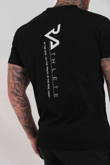 RUBBER BADGE DETAIL TEE - BLACK