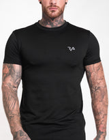 REFLECTIVE PRINT GYM TEE - BLACK