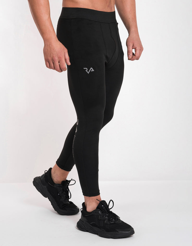 TECHNICAL PRINT LEGGING -  BLACK